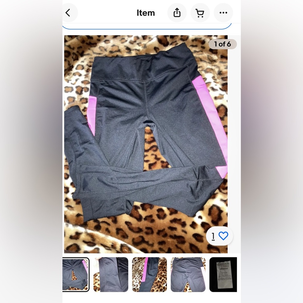 Danskin Now Drimore Polyester/Spandex Blend Stretchy Pullup Leggings Size S